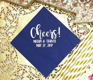 CHEERS! CUSTOM PRINT COCKTAIL NAPKINS